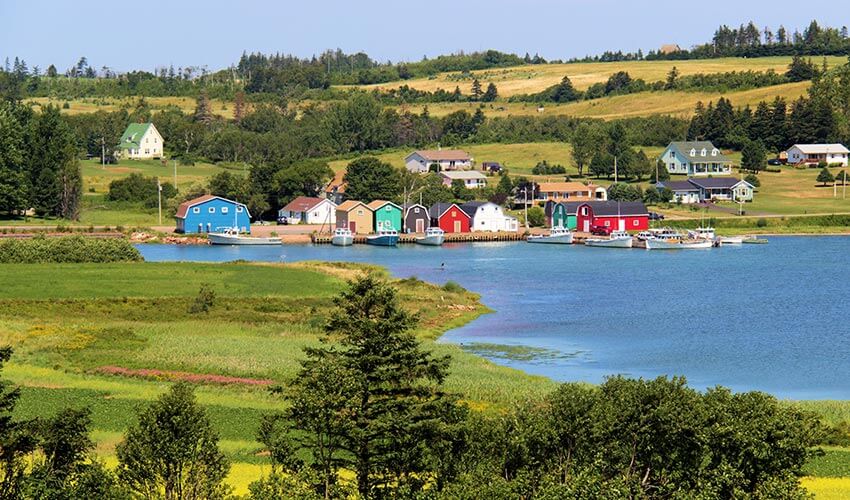 A fishing village in Prince Edward Island.