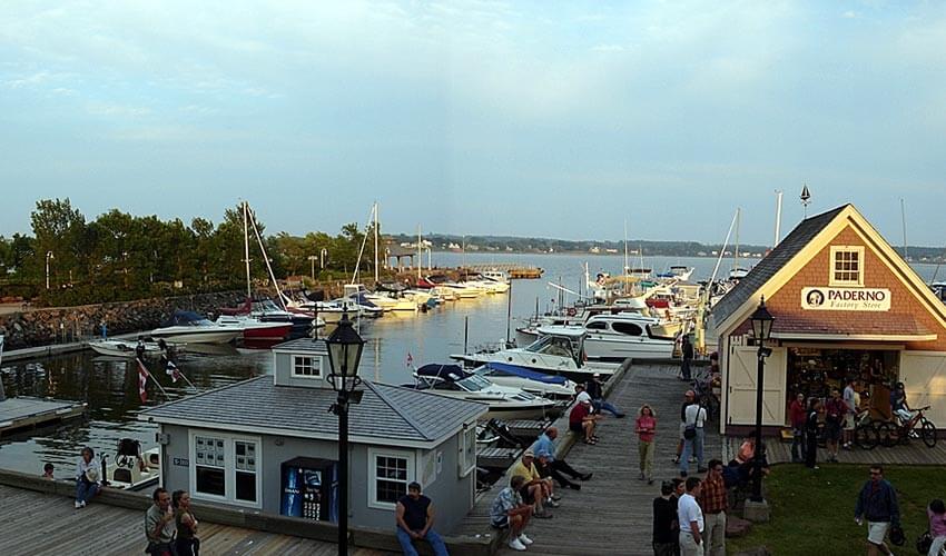 Peakes Quay on the waterfront of Charlottetown Harbour. 