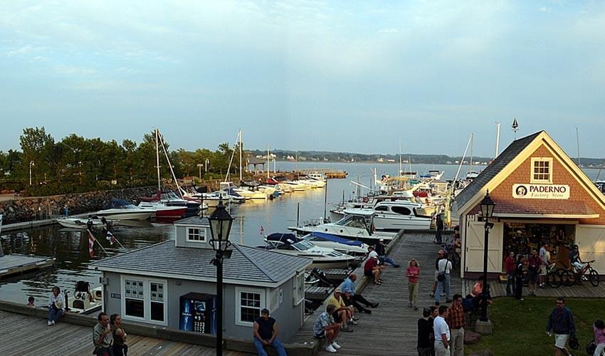 Peakes Quay on the waterfront of Charlottetown Harbour.