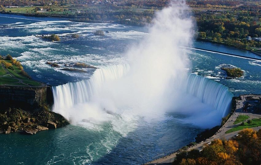 Aerial view of Niagara Falls