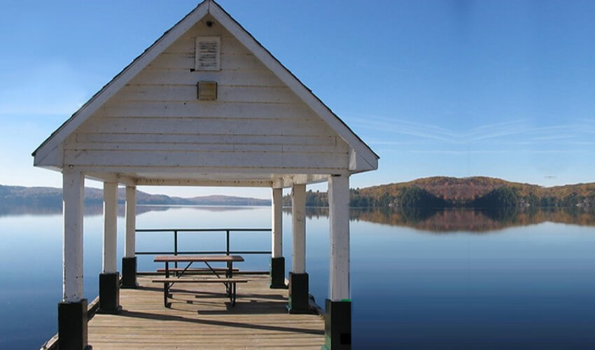 Dock at Lake of Bays, Ontario.