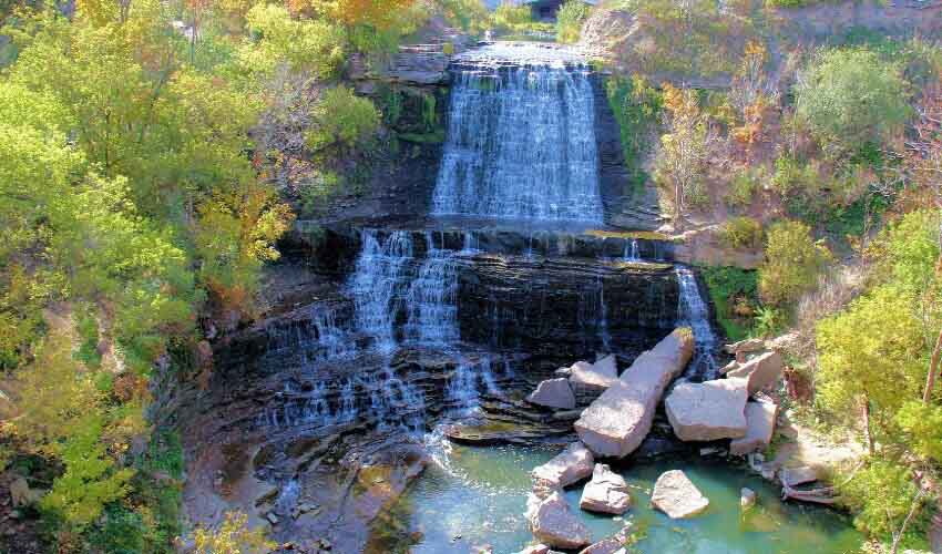 Albion Falls in Hamilton, Ontario, Canada.