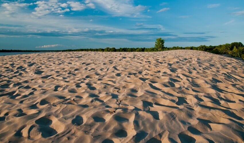 Sand dune in Sandbanks Provincial Park.
