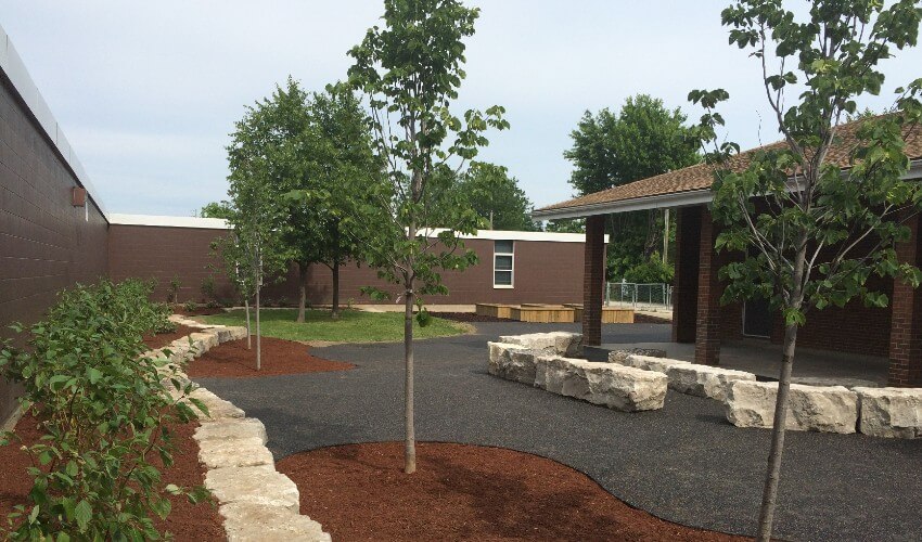 Elgin Court Public School courtyard.