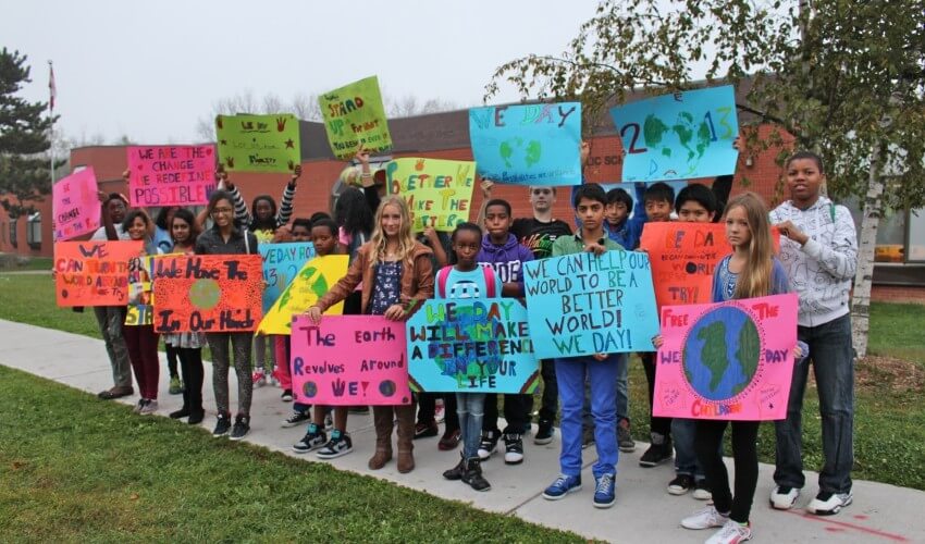 School Safety Patrol Patrollers at Chief Dan George Public School.