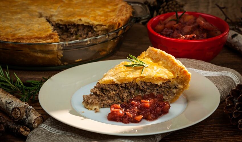 Tourtière Canadian meat pie.