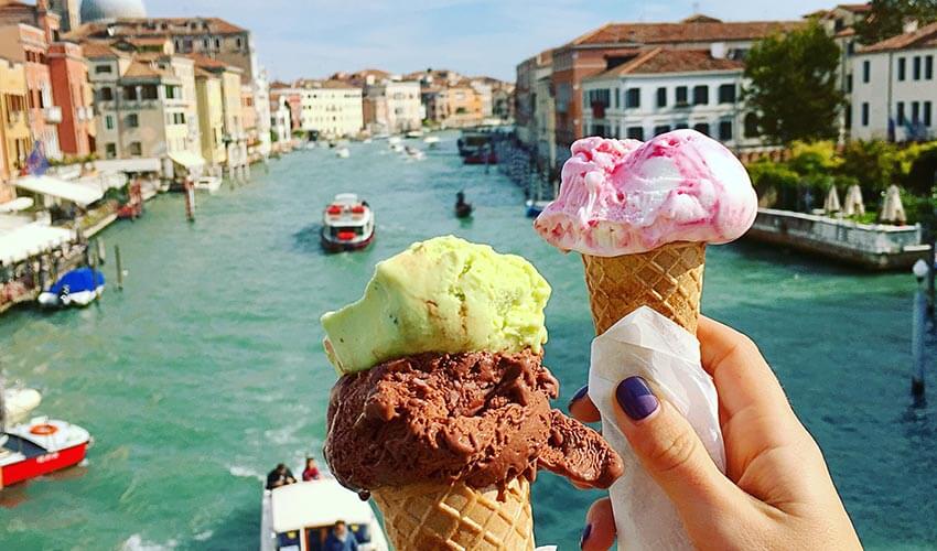 Gelato in Venice.