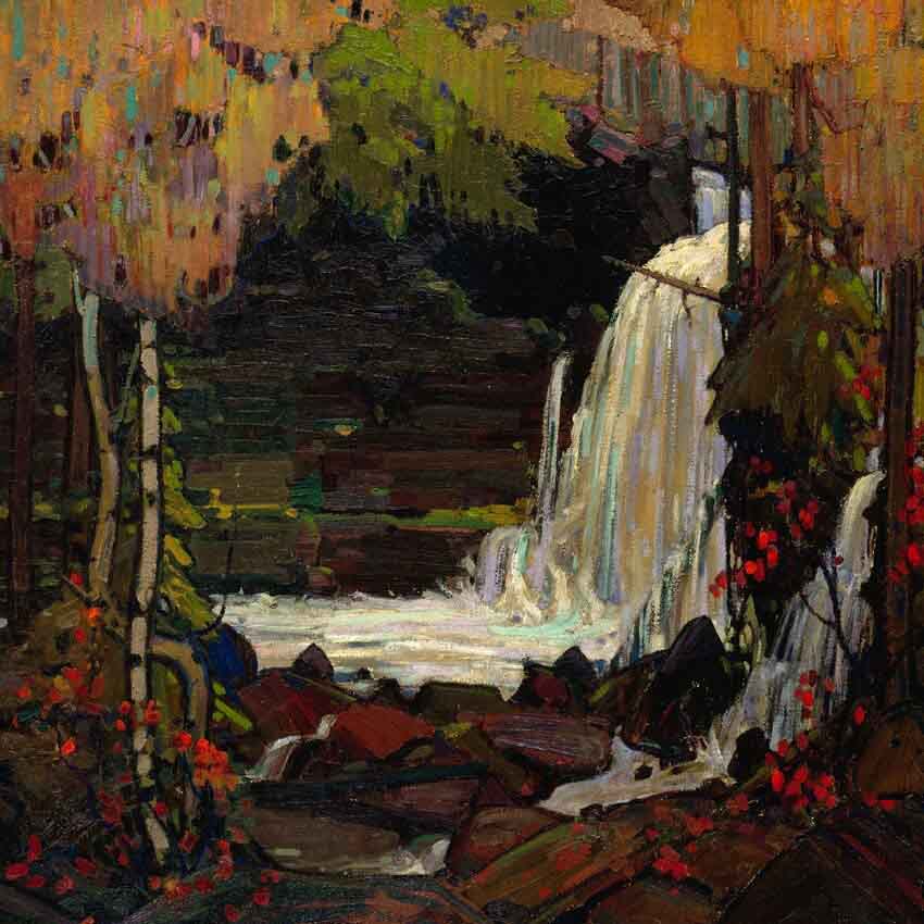 Group of Seven Thom Thompson’s Woodland Waterfall, McMichael Canadian Art Collection.
