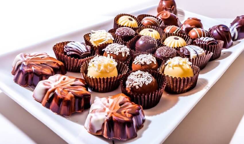 Handmaid decadent chocolate treats.
