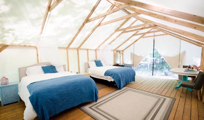 Cascade camping site at Elements Luxury Tented Camp.