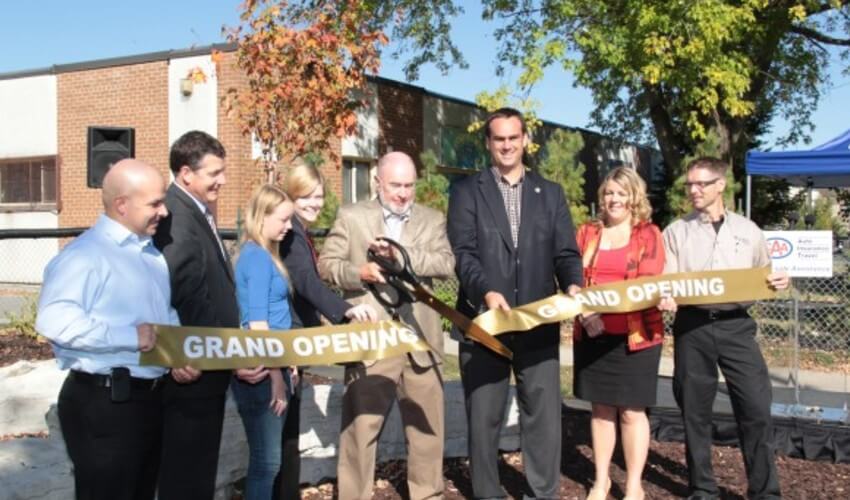 John Graves Simcoe Public School’s grand re-opening ribbon cutting.