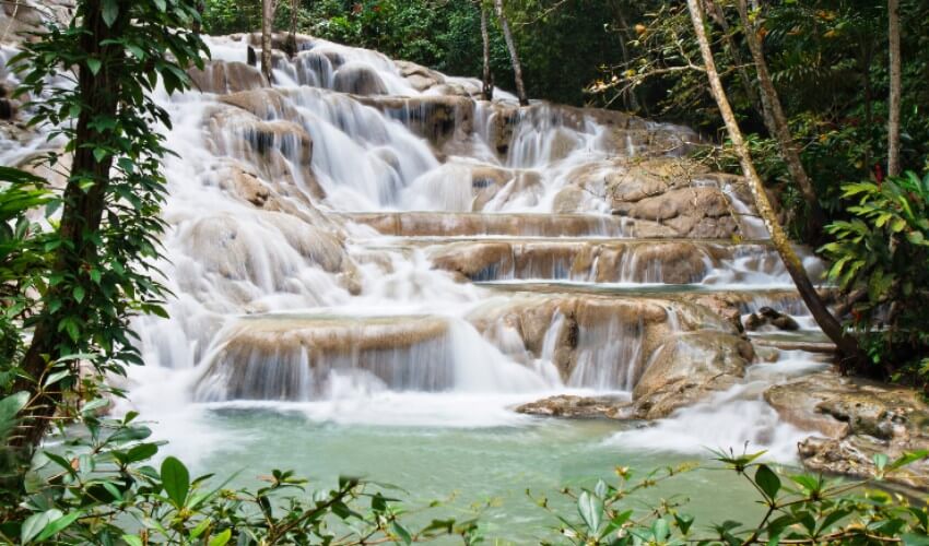 Dunn's River Fall, in Ocho Rios Jamaica, Waterfall