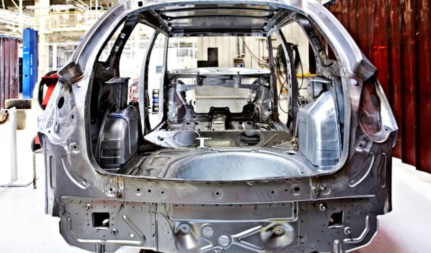 Auto body at a car plant.
