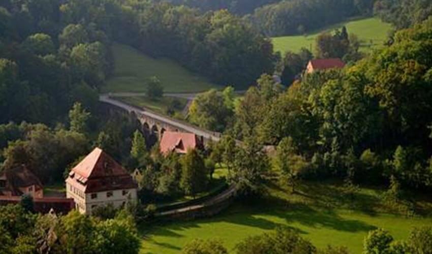 The Romantic Road on the way to Harburg Castle.