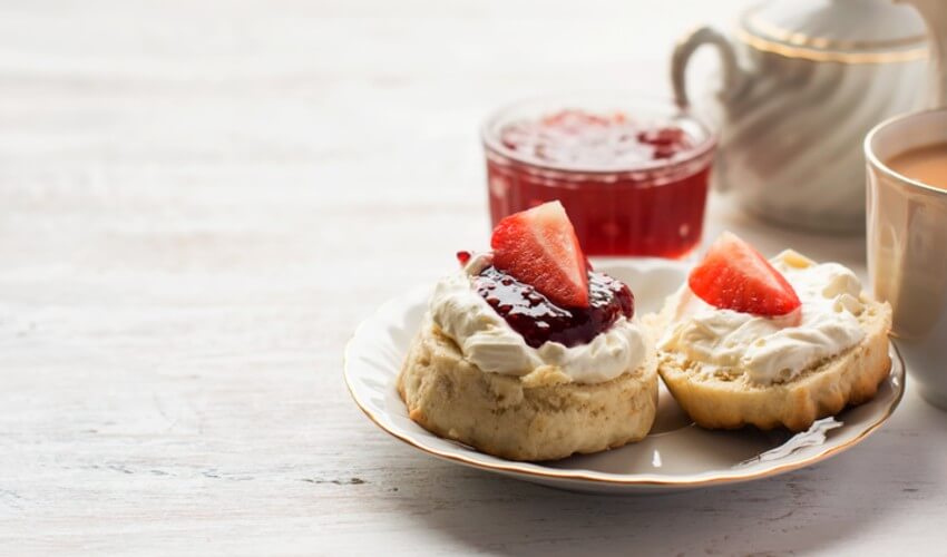 English cream tea with scones.