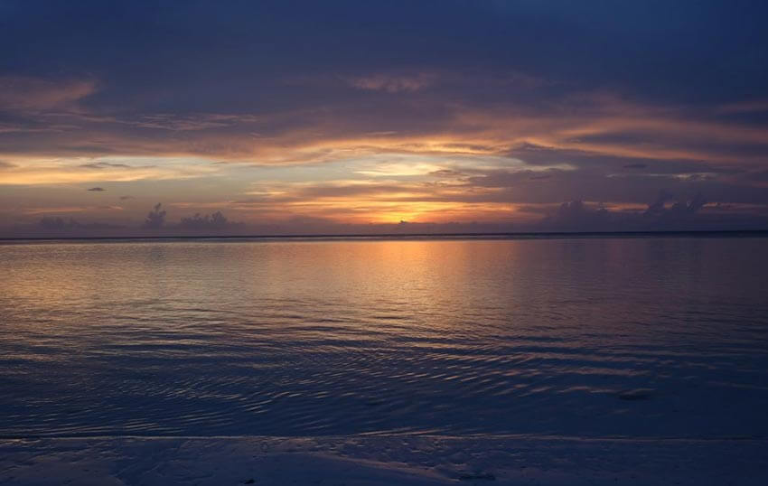 a sunset at on a beach, Cable Beach, Nassau 