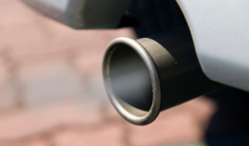 Close up of a car tailpipe. 