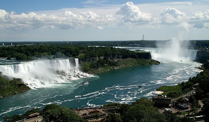 View of the Niagara Falls. 