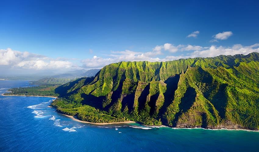 Aerial view of Kauai