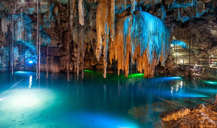 A beautiful natural cenote, ready to be explored.