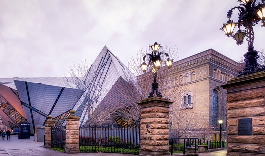 Exterior of the Royal Ontario Museum.