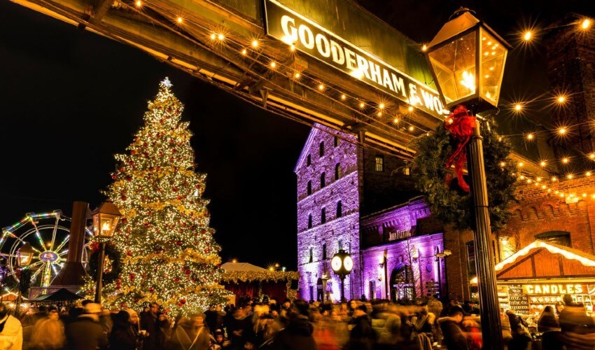 Christmas Market at the Toronto Distillery District.
