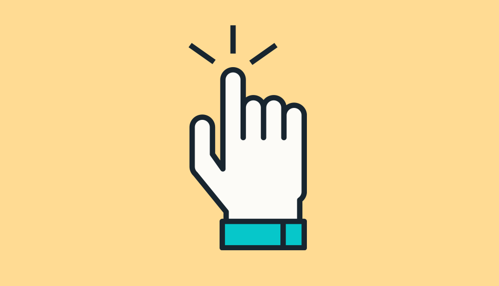 Illustration of hand with index finger pointing
