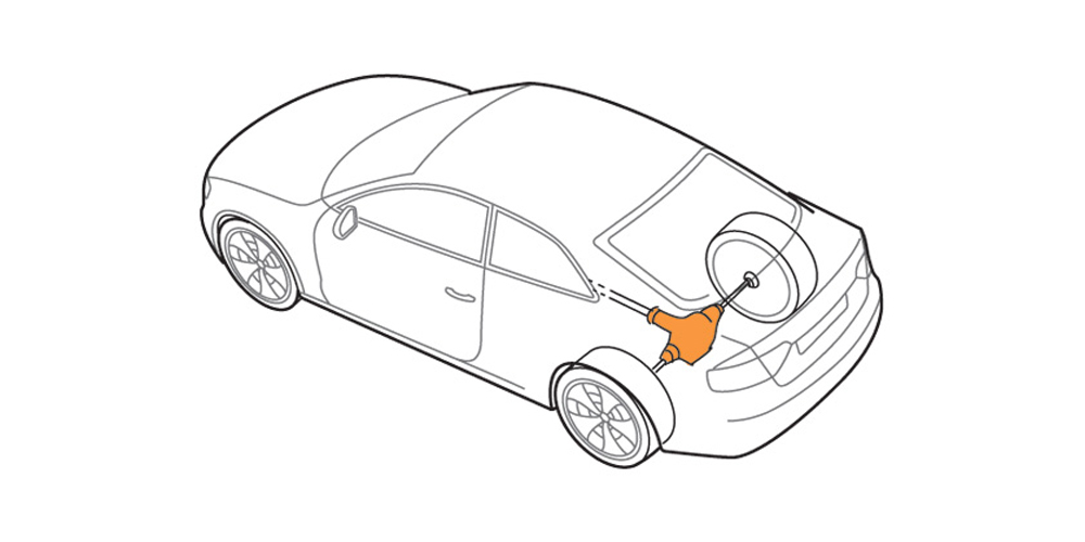 Illustration of all-wheel drive