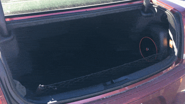 GIF of person packing trunk of Chrysler 300S AWD with sporty baggage