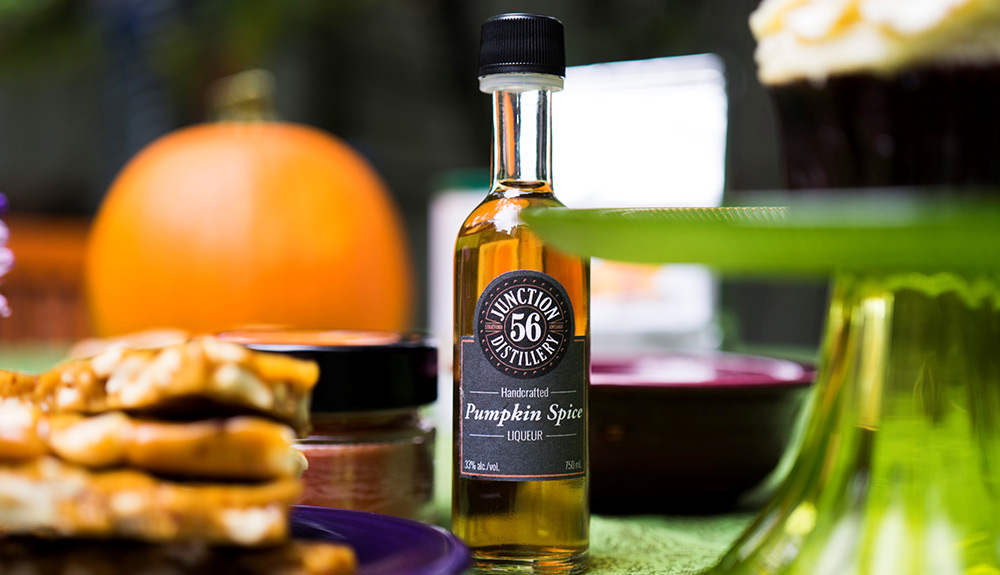 Bottle of pumpkin spice liquer