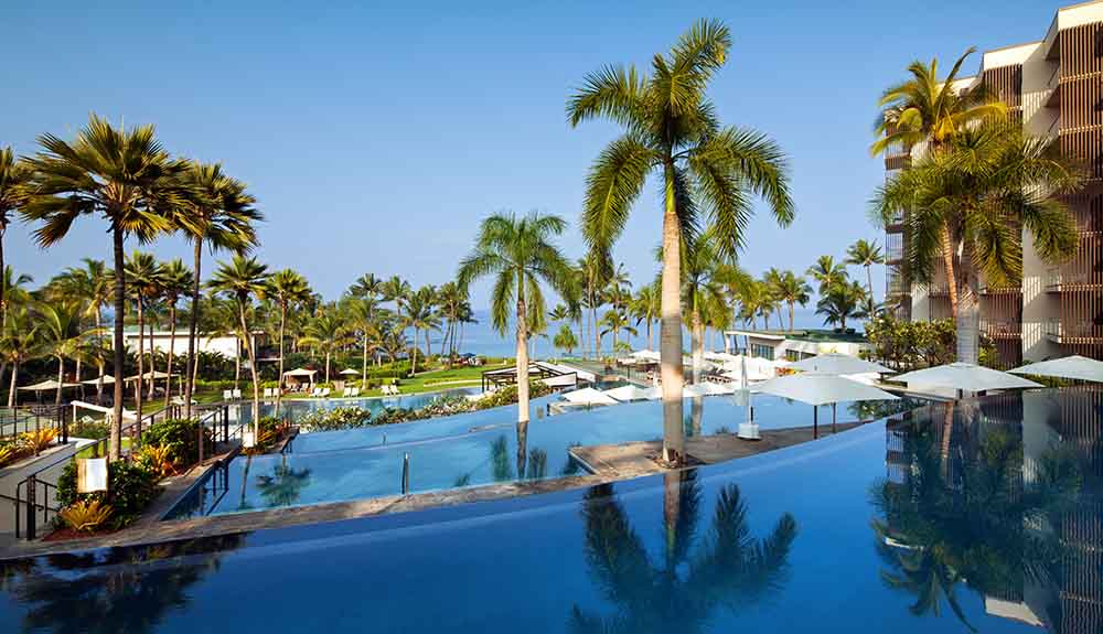 The beautiful infinity pool is seen at the Andaz Maui hotel at the Wailea Resort in Maui