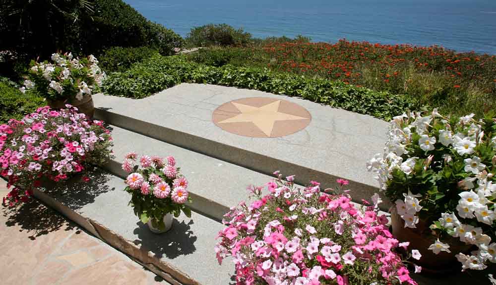 A view from the meditation gardens that overlooks the San Diego harbour
