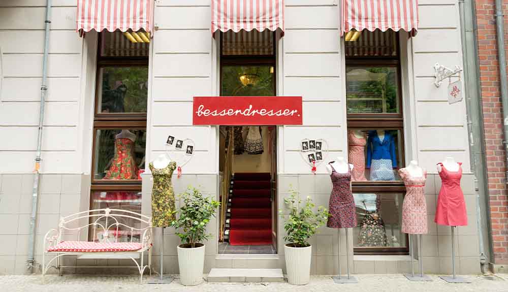 The exterior of a women's clothing store in Prenzlauer Berg, Berlin