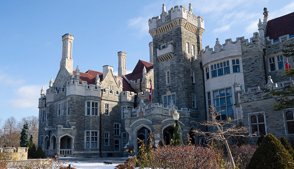 The exterior of Casa Loma giving Toronto some fairy-tale magic
