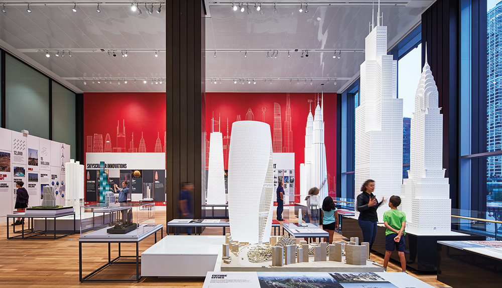 Interactive skyscraper models at the Chicago Architecture Center