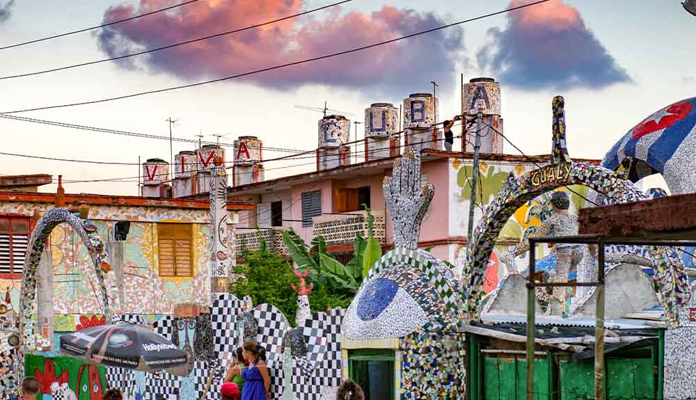Mosaics adorn much of the neighbourhood of Fusterlandia