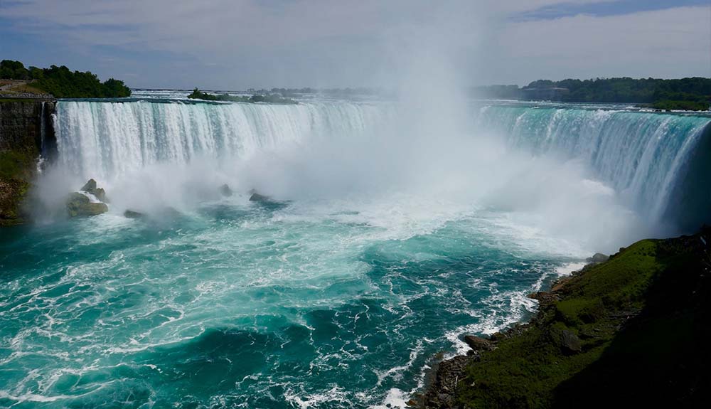 A view of the Horseshoe Falls in Niagara Falls, Ontario