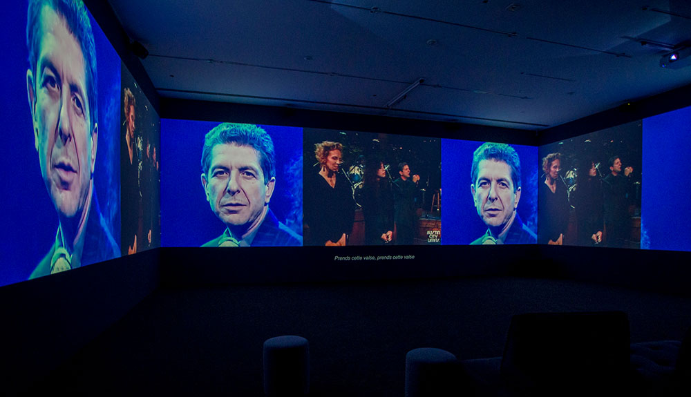The Leonard Cohen: A Crack in Everything exhibit at the Musee d'art contemporain de Montreal