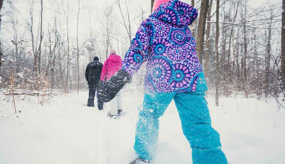 Snowshoeing at Crawford Lake, Ont.