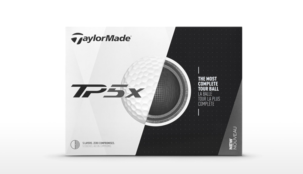 Box of TaylorMade TP5x Golf balls