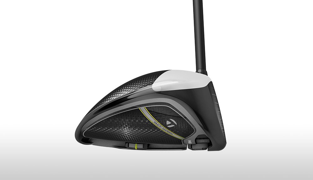 Product shot of a black TaylorMade driver