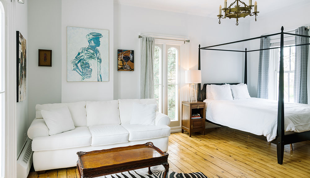 Inside one of the bedrooms at Merrill House