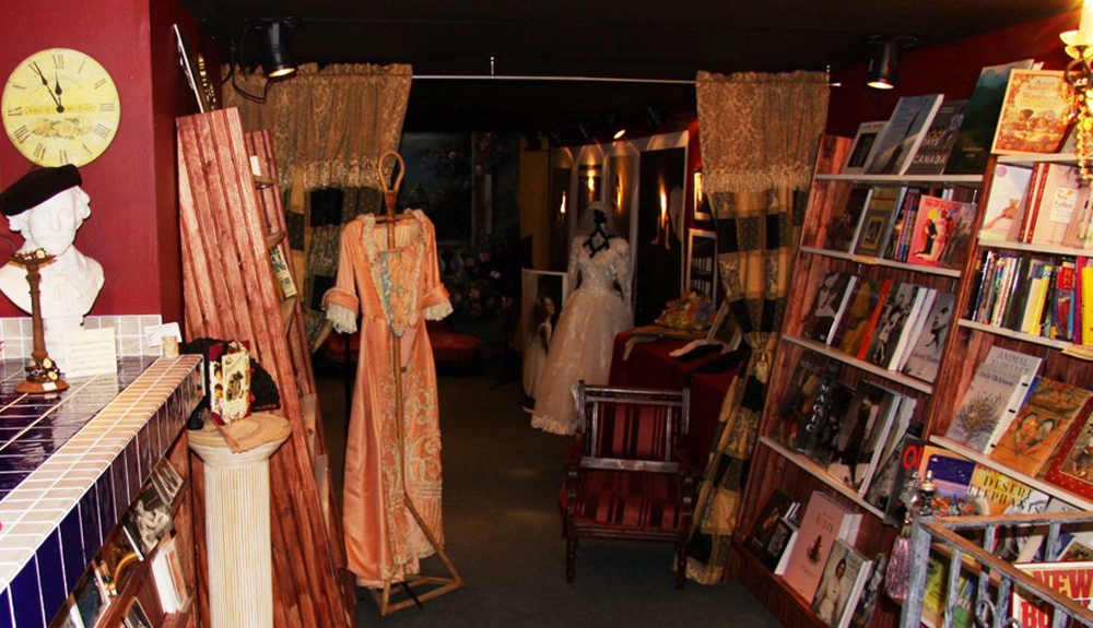 Bookshelves at the Wee Book and Photo Shop in Stratford Ontario