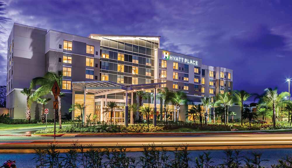 Facade of new Hyatt Place Manati hotel in Manati Puerto Rico