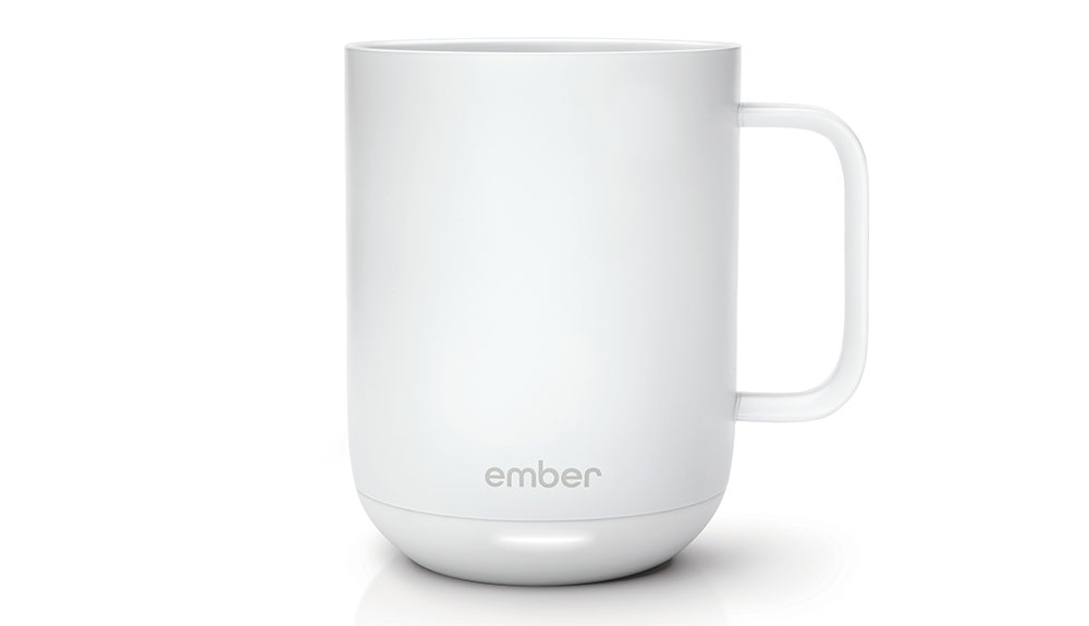 Product shot of a smartphone-linked mug
