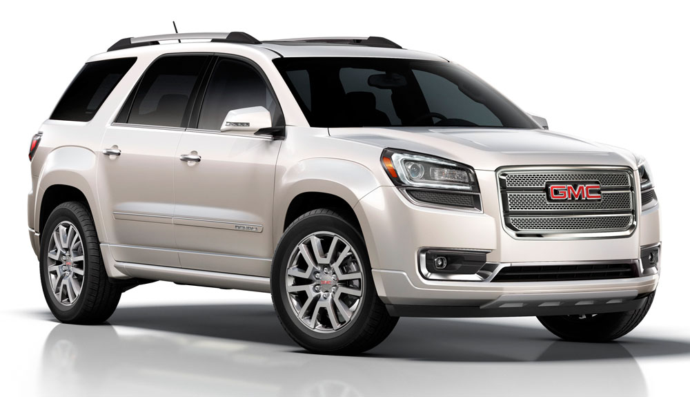 A white 2015 GMC Acadia