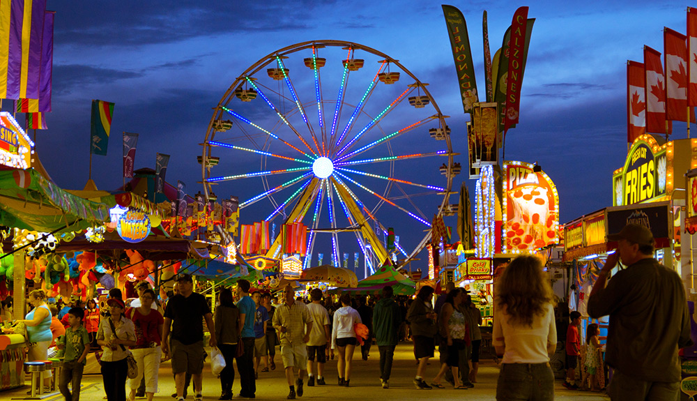 The midway at the Red River Ex in Winnipeg