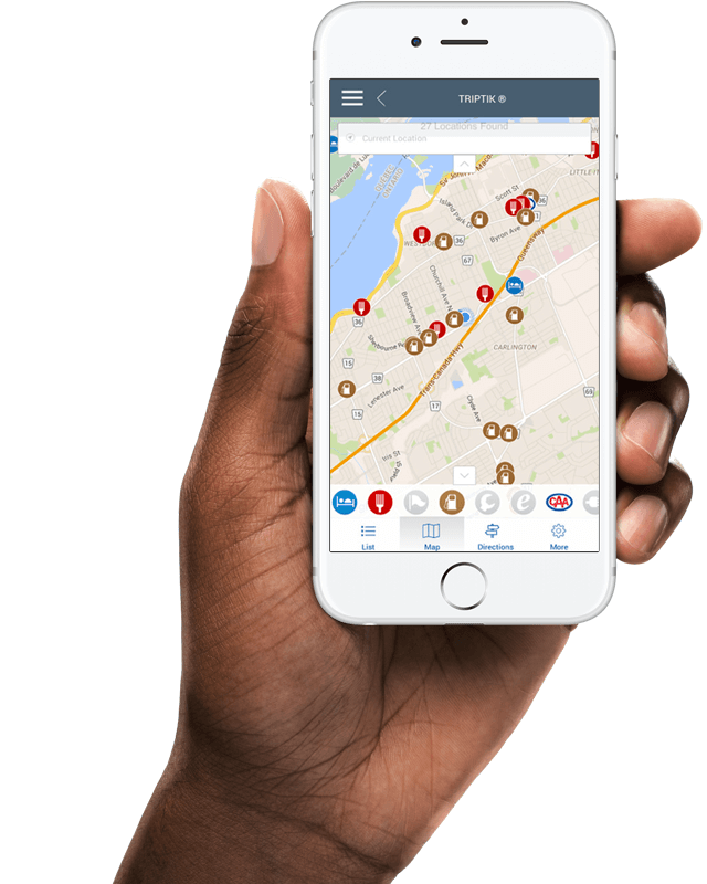 Phone with CAA app.