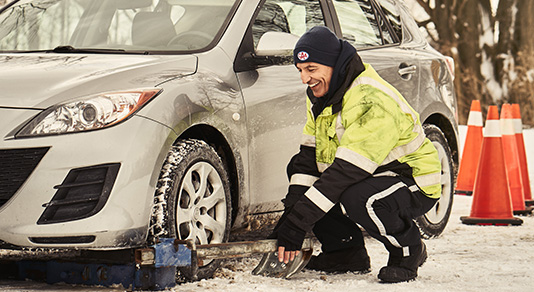 Winter tow truck