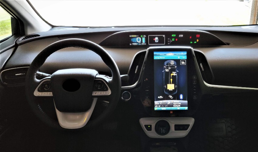 Dashboard of electric vehicle.
